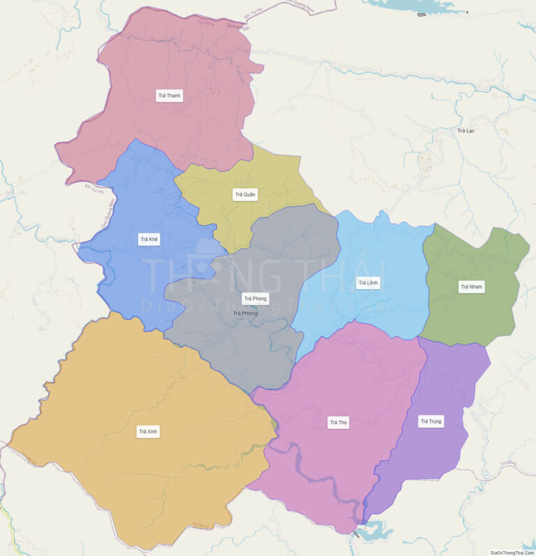 High-resolution political map of Tay Tra