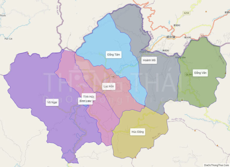 High-resolution political map of Binh Lieu