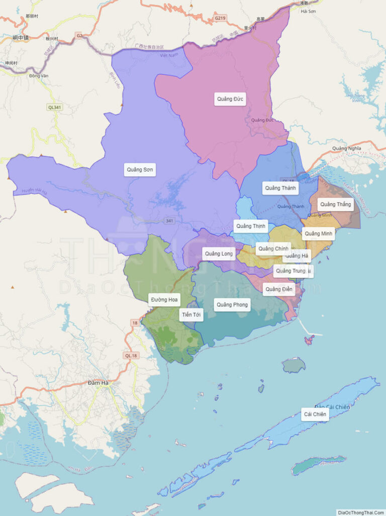 High-resolution political map of Hai Ha