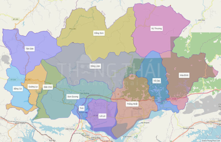Bản đồ hành chính Huyện Hoành Bồ