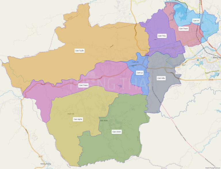 Bản đồ hành chính Huyện Cam Lộ