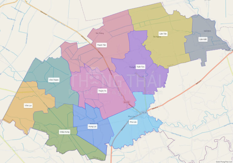 Bản đồ hành chính Huyện Thạnh Trị