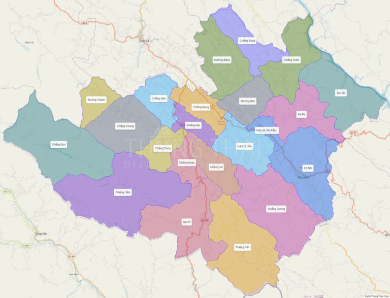 High-resolution political map of Mai Son