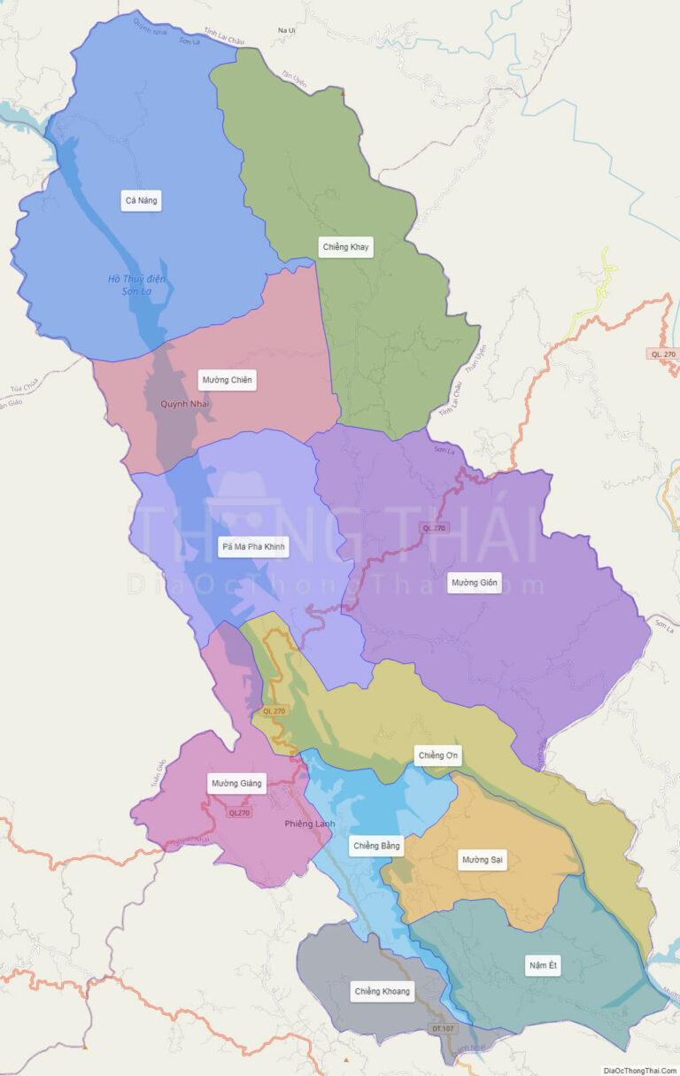 Bản đồ hành chính Huyện Quỳnh Nhai
