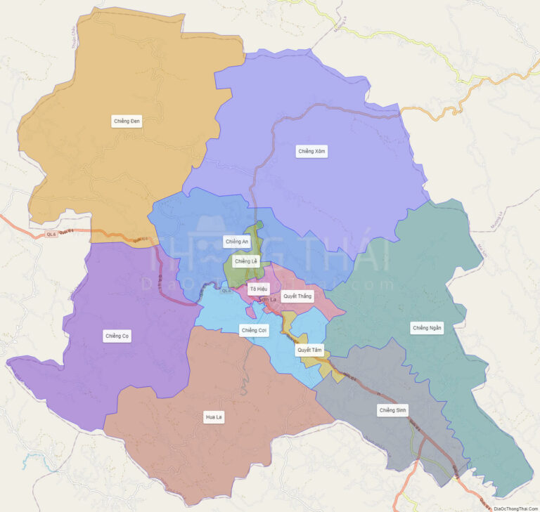 Bản đồ hành chính Thành phố Sơn La