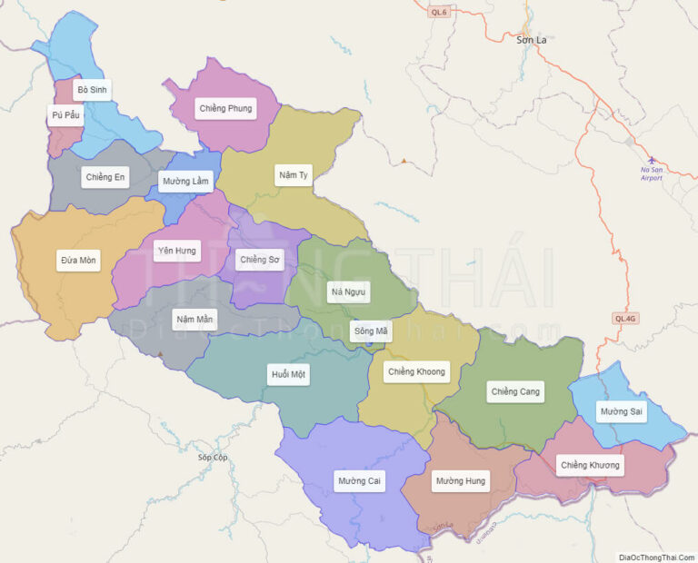 Bản đồ hành chính Huyện Sông Mã
