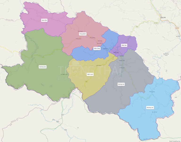 High-resolution political map of Sop Cop