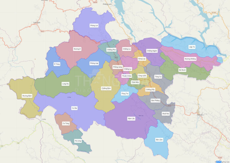 High-resolution political map of Thuan Chau