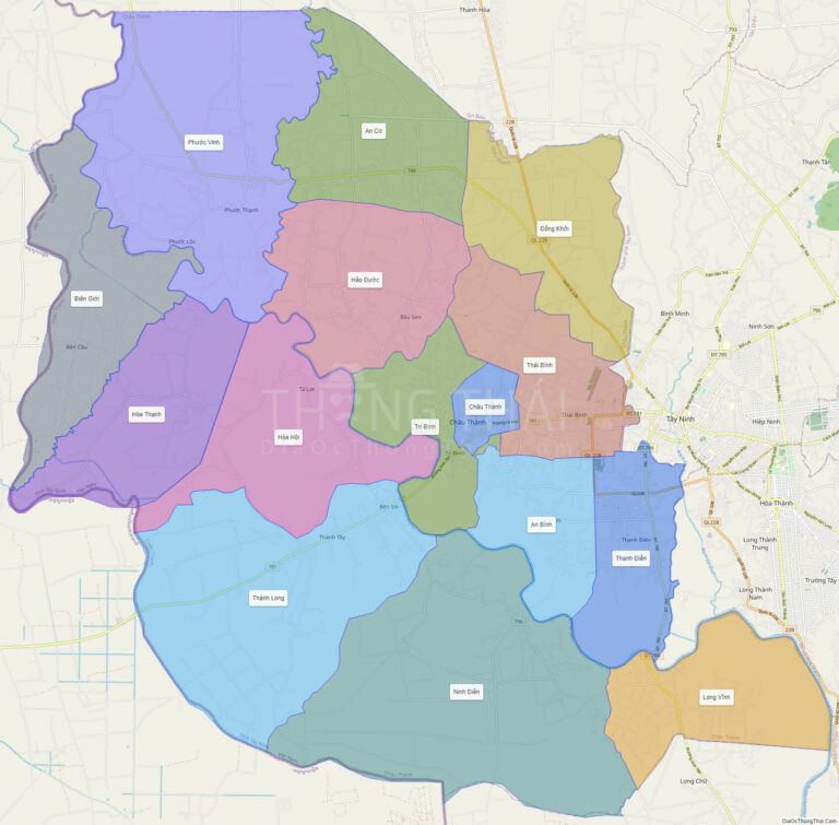 Bản đồ hành chính Huyện Châu Thành