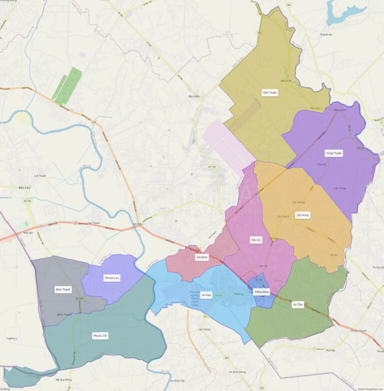 Bản đồ hành chính Huyện Trảng Bàng
