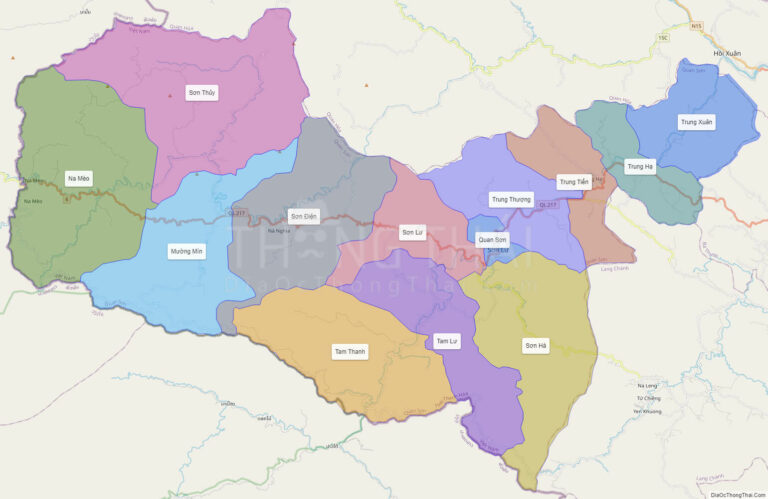 High-resolution political map of Quan Son
