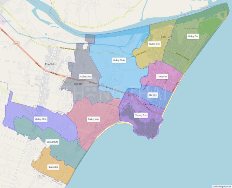High-resolution political map of Sam Son