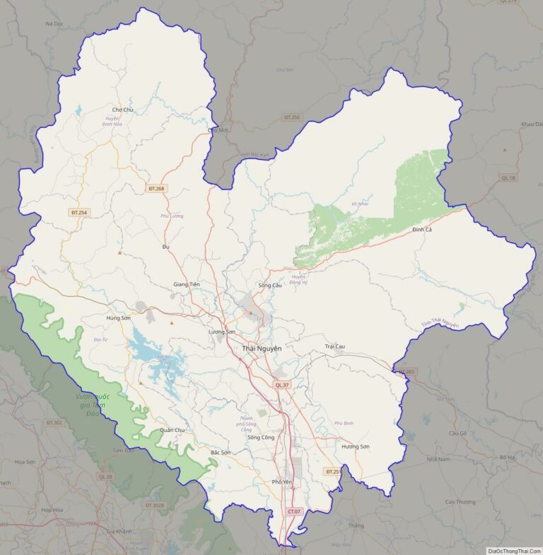 Bản đồ giao thông Thái Nguyên
