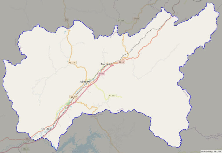 Bản đồ giao thông huyện Chi Lăng