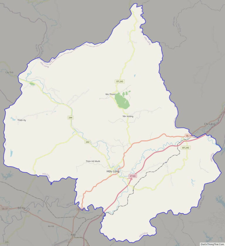 Bản đồ giao thông huyện Hữu Lũng