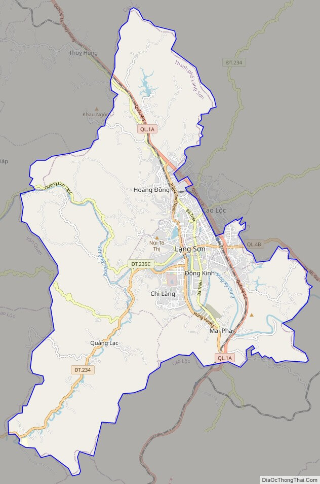 Bản đồ giao thông thành phố Lạng Sơn