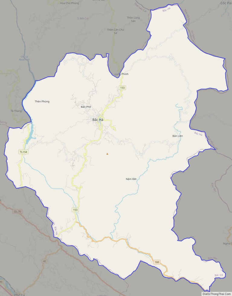 Bản đồ giao thông huyện Bắc Hà