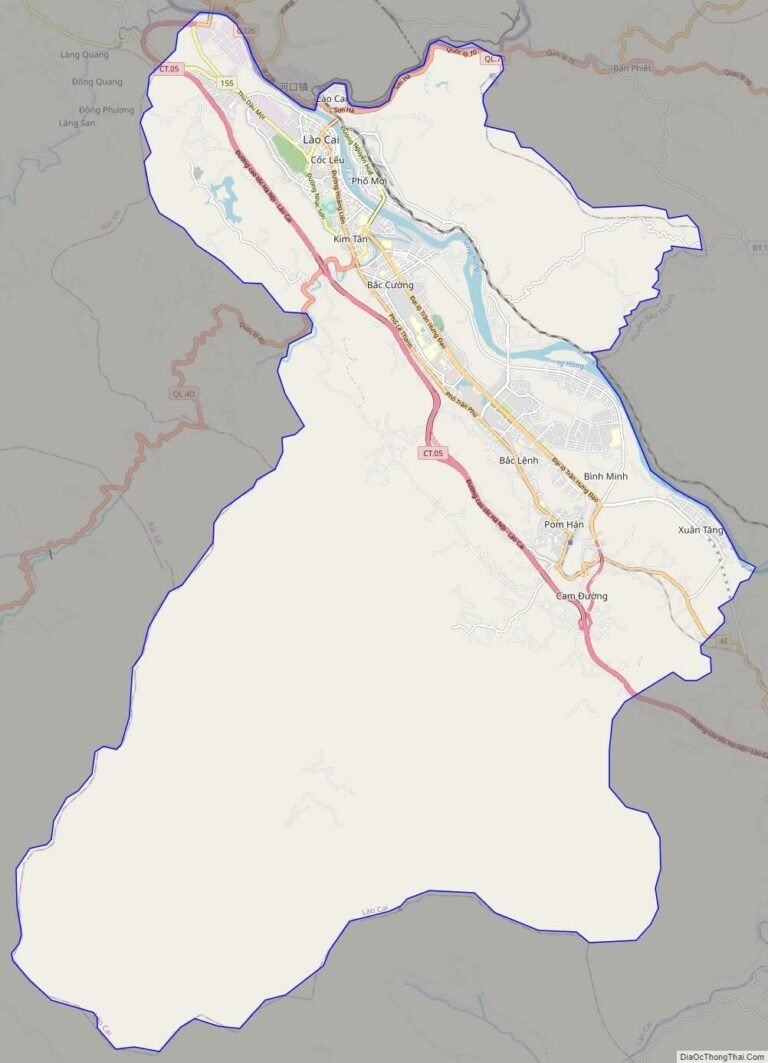 Bản đồ giao thông thành phố Lào Cai