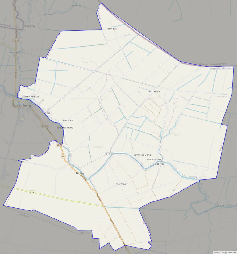 Bản đồ giao thông huyện Mộc Hóa