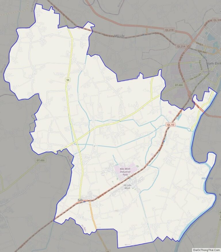 Bản đồ giao thông huyện Vụ Bản