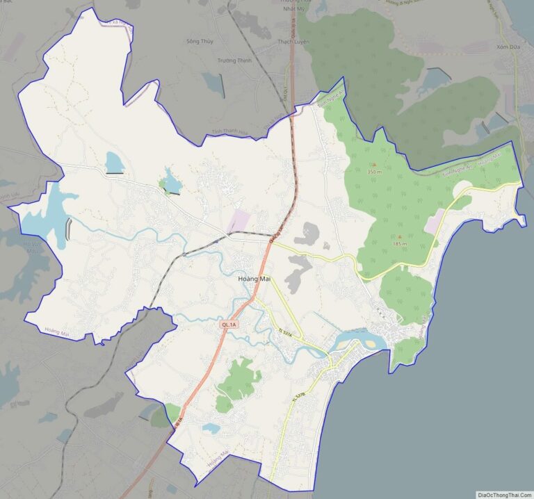 Bản đồ giao thông thị xã Hoàng Mai