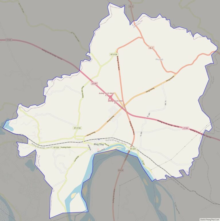 Bản đồ giao thông thị xã Phú Thọ