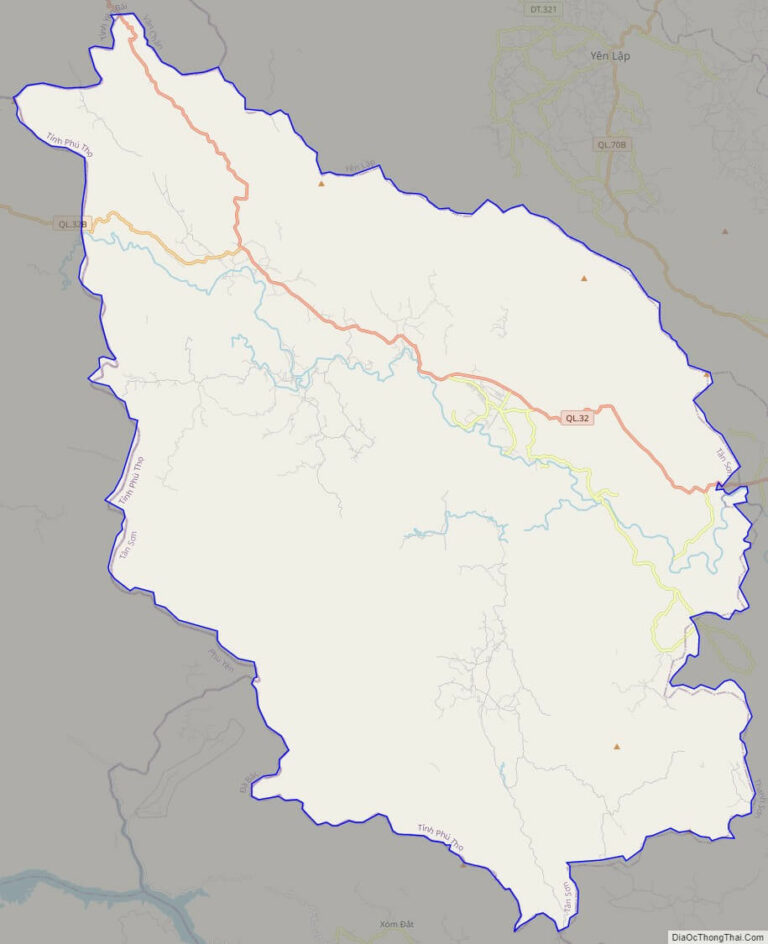Bản đồ giao thông huyện Tân Sơn