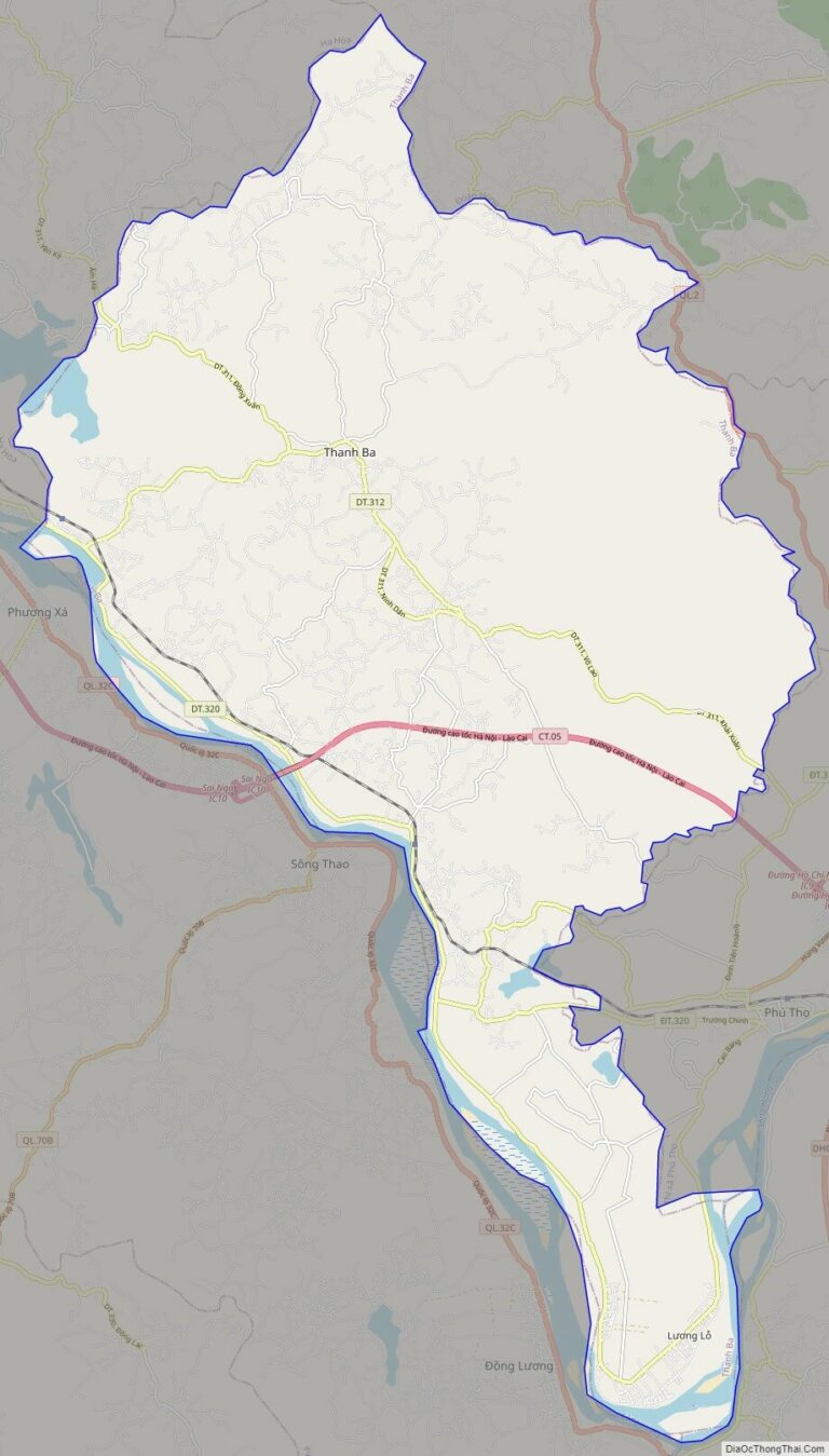 Bản đồ giao thông huyện Thanh Ba