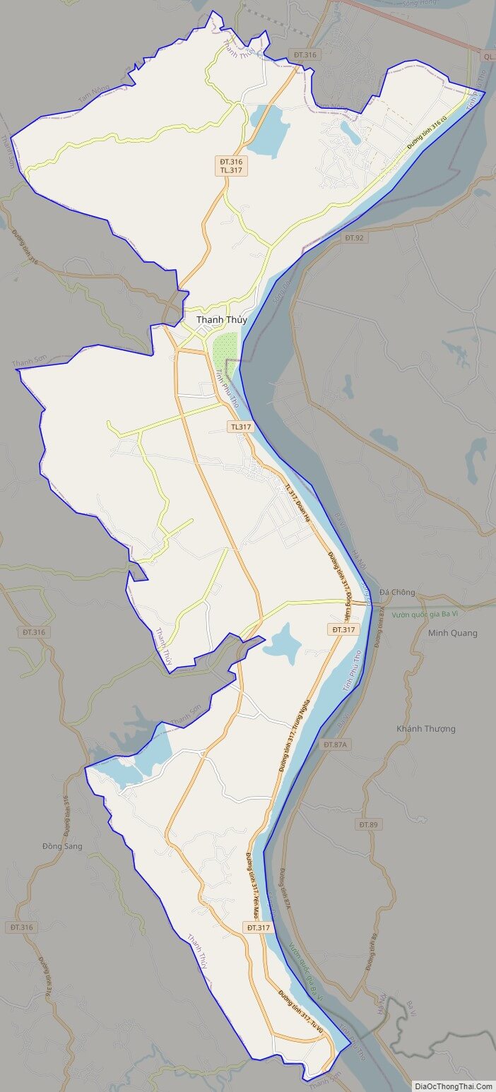 Bản đồ giao thông huyện Thanh Thuỷ