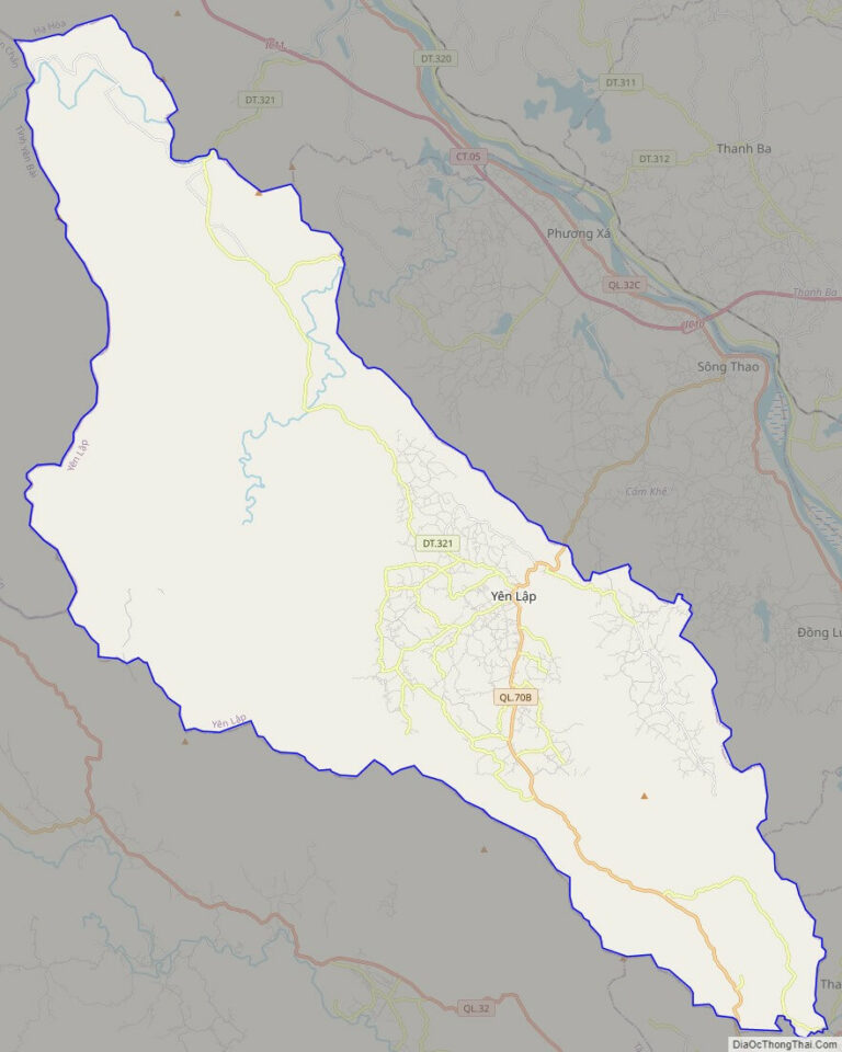 Bản đồ giao thông huyện Yên Lập