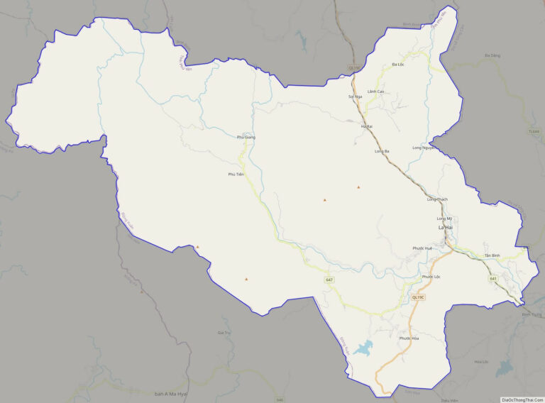 Bản đồ giao thông huyện Đồng Xuân