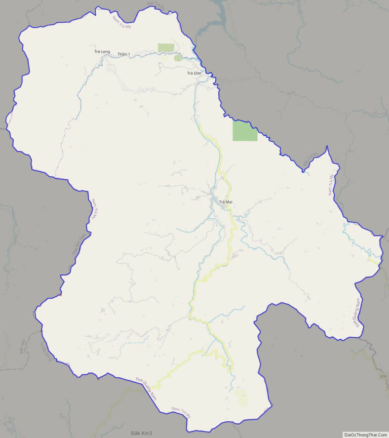 Bản đồ giao thông huyện Nam Trà My
