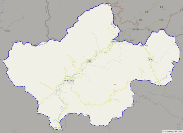 Bản đồ giao thông huyện Bình Liêu