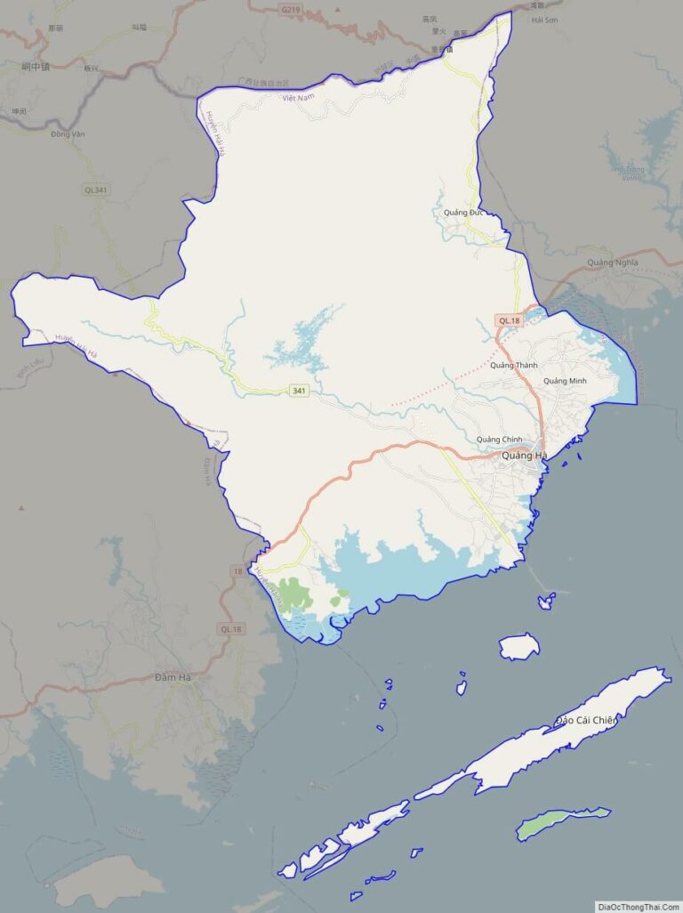 Bản đồ giao thông huyện Hải Hà