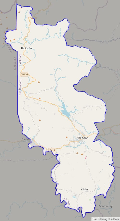 Bản đồ giao thông huyện Hướng Hóa