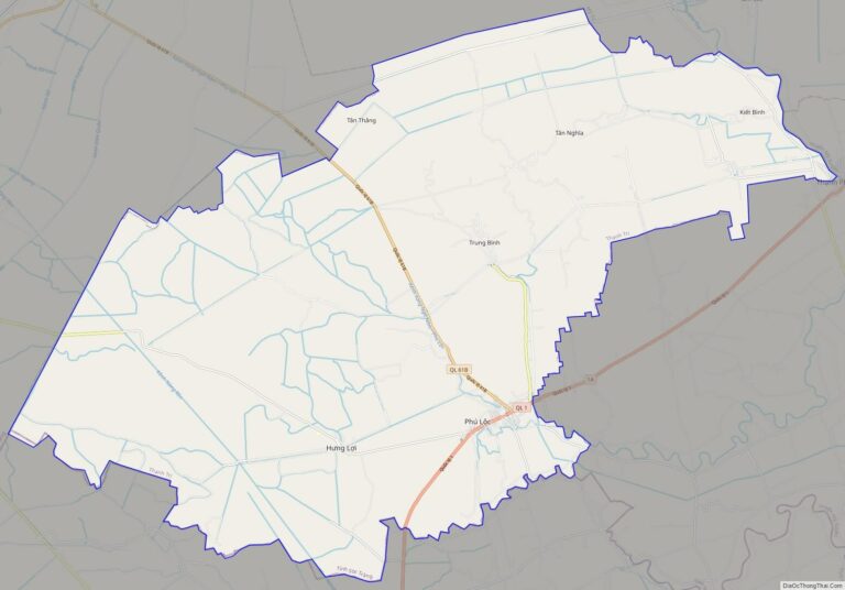 Bản đồ giao thông huyện Thạnh Trị