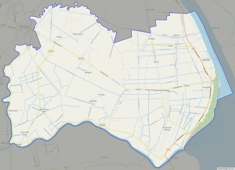 Bản đồ giao thông huyện Trần Đề
