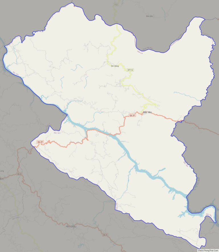 Bản đồ giao thông huyện Bắc Yên