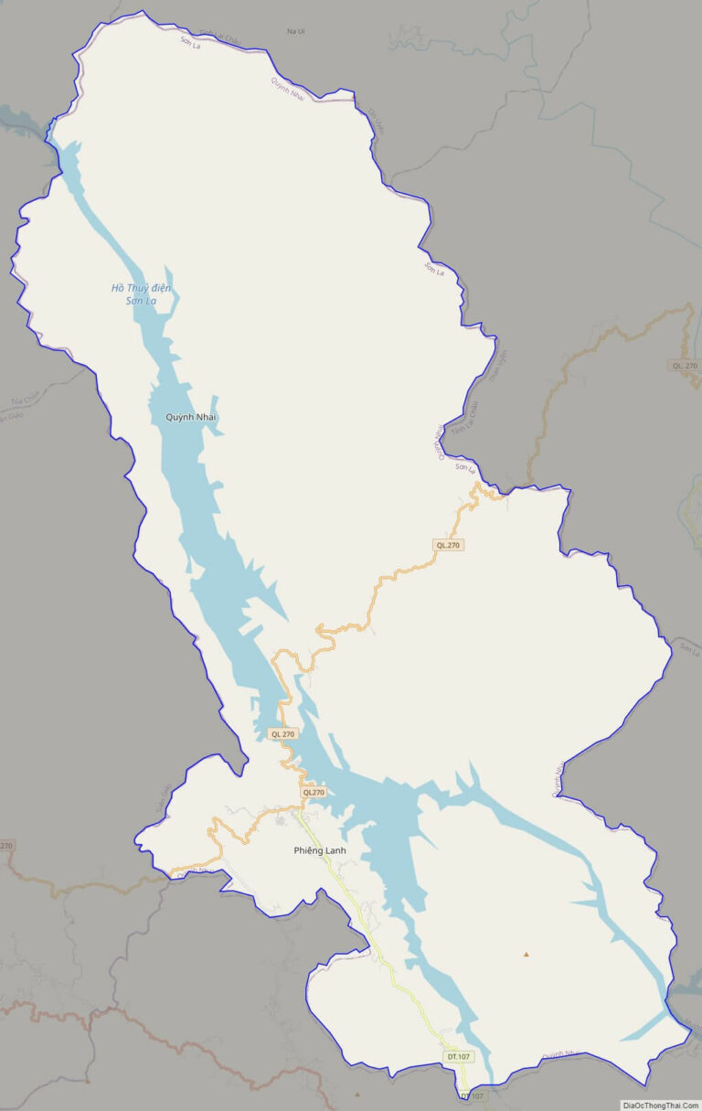 Bản đồ giao thông huyện Quỳnh Nhai