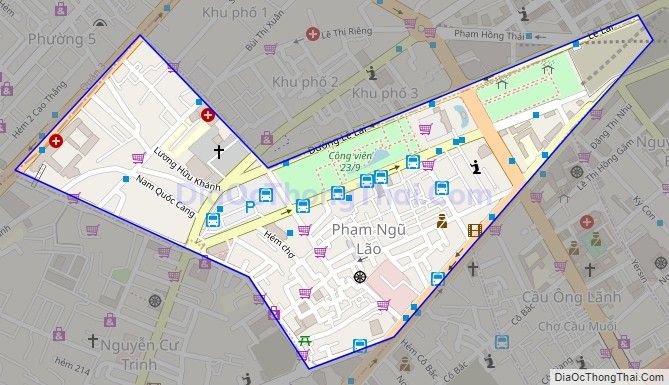 Bản đồ giao thông phường Phạm Ngũ Lão, Quận 1