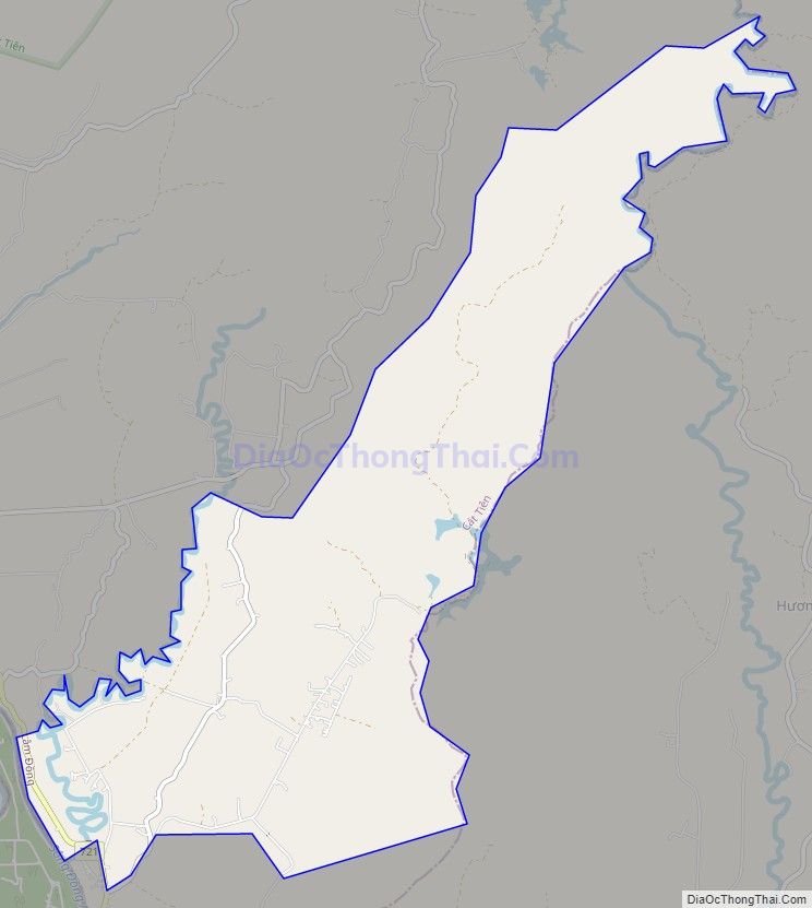 Bản đồ giao thông xã Tư Nghĩa (cũ), huyện Cát Tiên