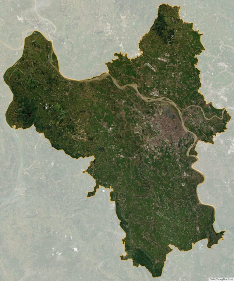 Ha Noi city satellite map