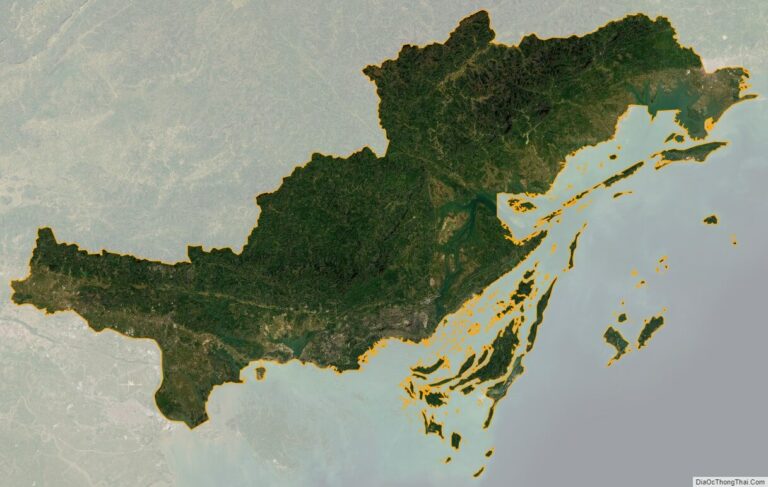 Quang Ninh province satellite map