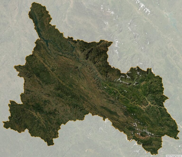 Son La province satellite map