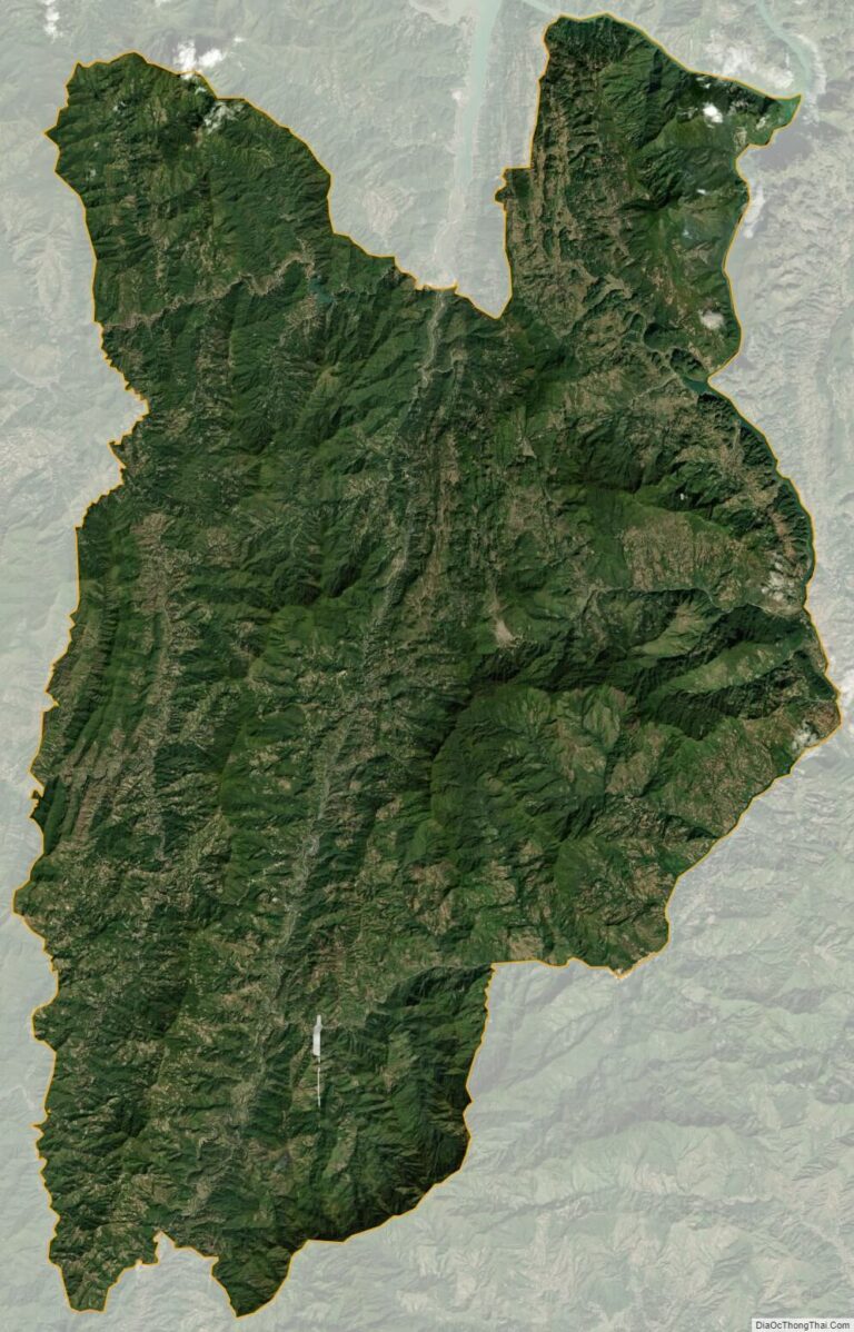 Muong Cha satellite map