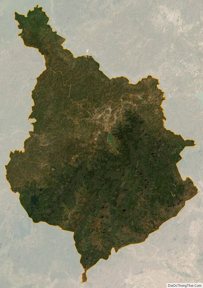 Di Linh satellite map