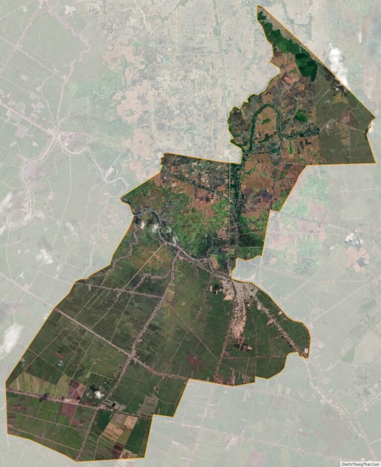 Bản đồ vệ tinh thị xã Kiến Tường