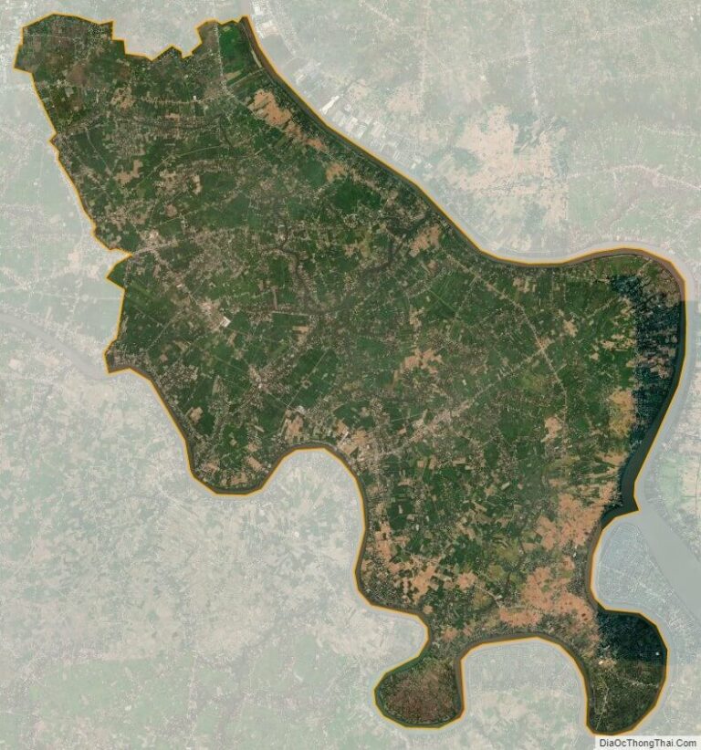 Bản đồ vệ tinh huyện Tân Trụ