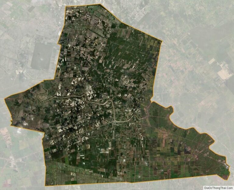 Bản đồ vệ tinh huyện Thạnh Hóa