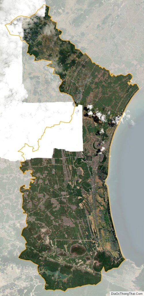 Dien Chau satellite map